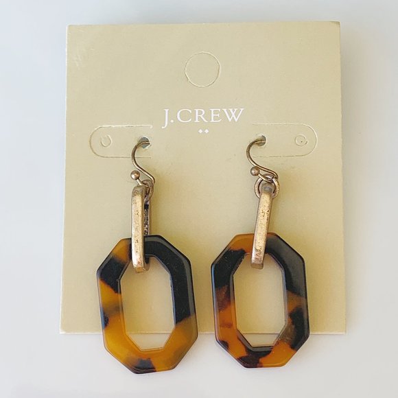 J. Crew Jewelry - J.Crew amber color rustic earrings